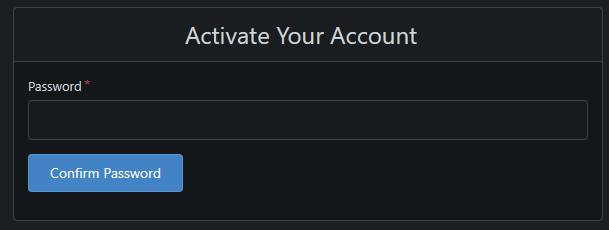 Activate Account